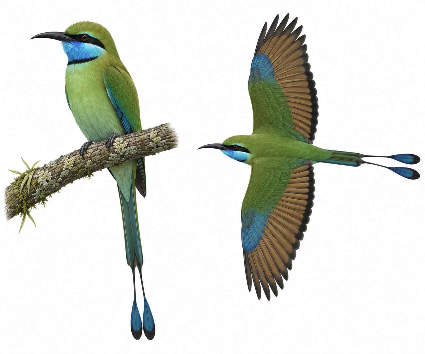 Blue-bearded Bee-eater