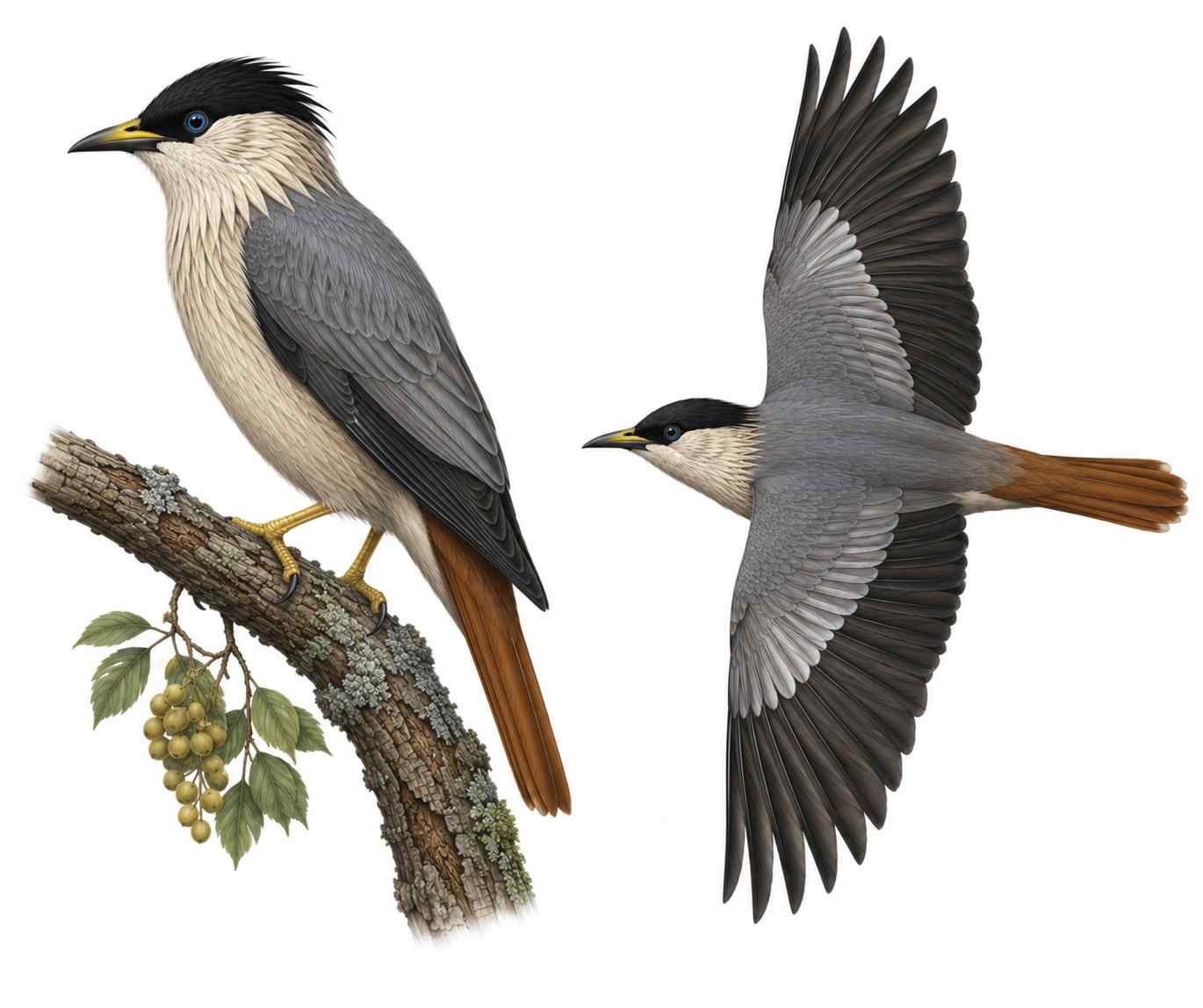 Chestnut-tailed Starling