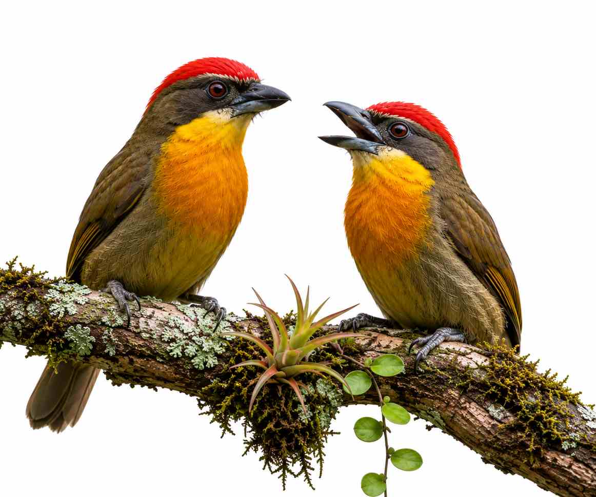 Scarlet-crowned Barbet
