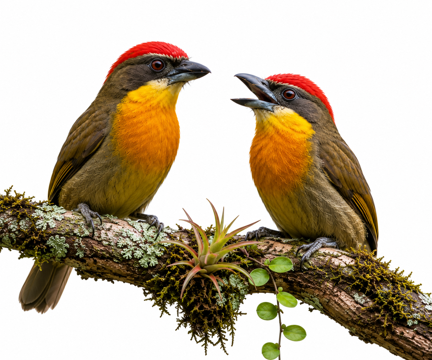 Scarlet crowned barbet
